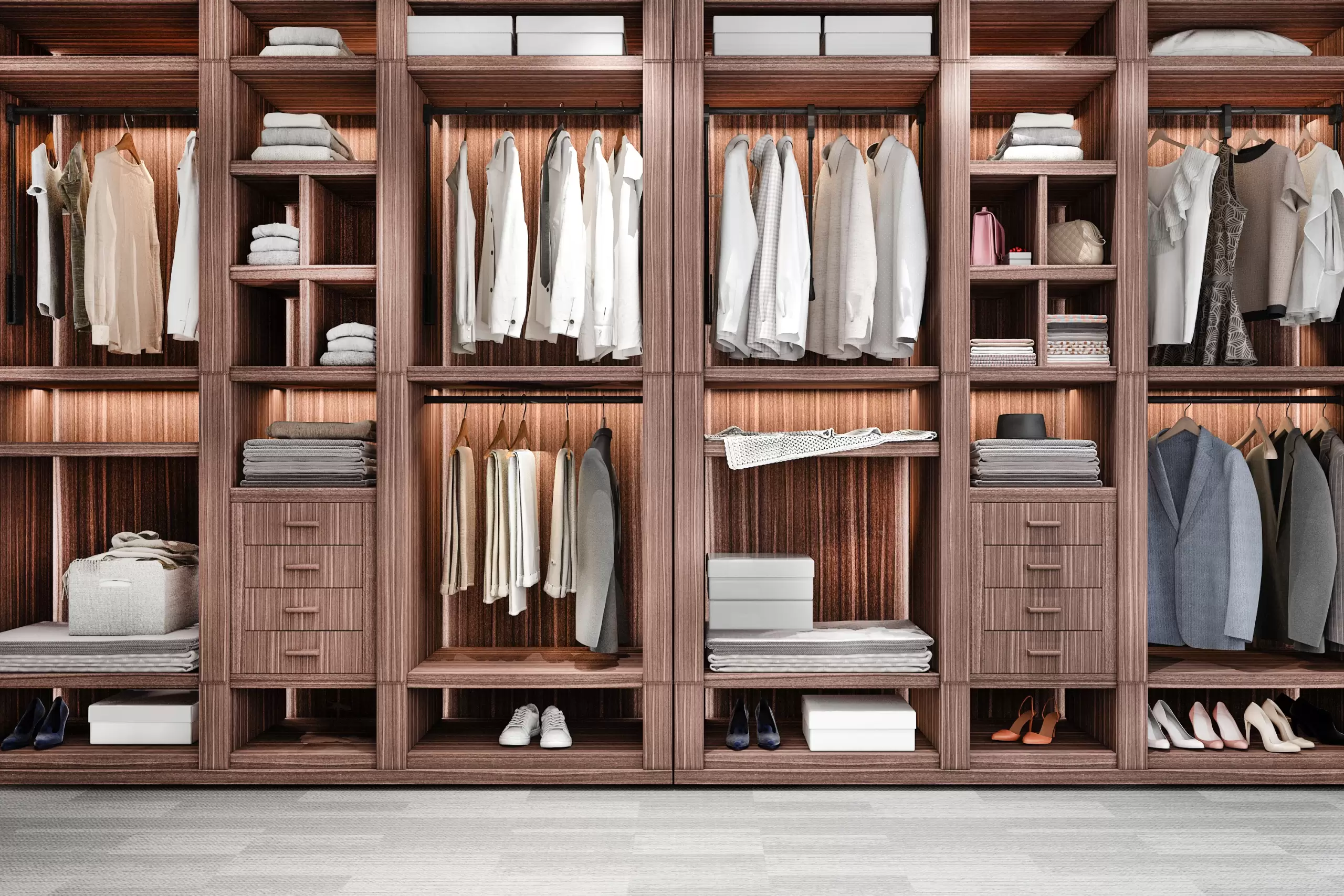 Openable Shutter Wardrobe Design